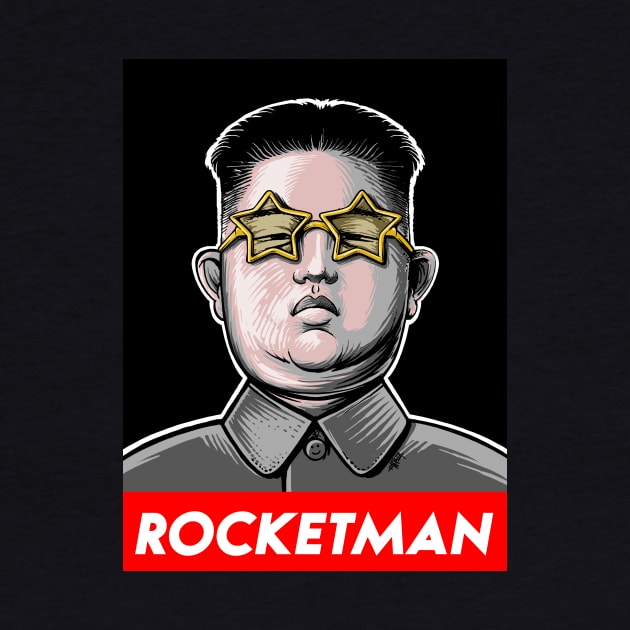 President Trump Kim Jong Un Rocket Man by vincentcarrozza